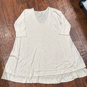 WE THE FREE TUNIC WITH SIDE SLIT CREAM SZ L NWT